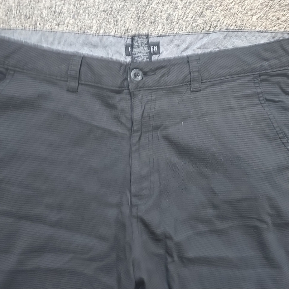 Hang Ten Chino shorts lightweight hybrid walkshorts Mens 38 Black - Picture 5 of 11